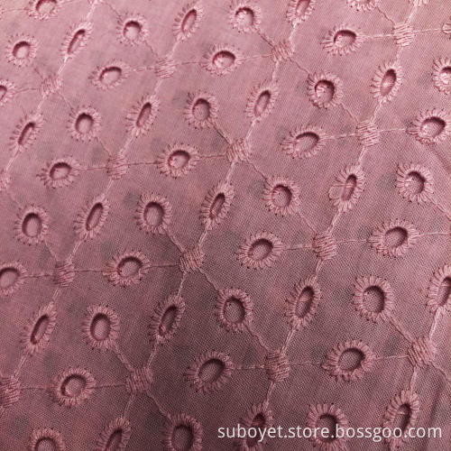 Pink Embroidery Cotton Fabric